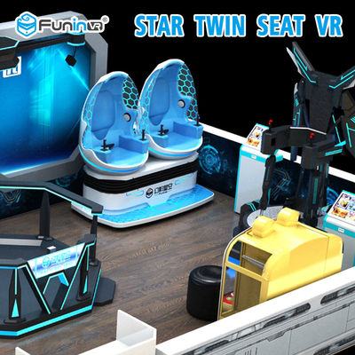 2 Kursi Bioskop Reality Virtual 9D Dengan Efek Sapu Kaki EGG