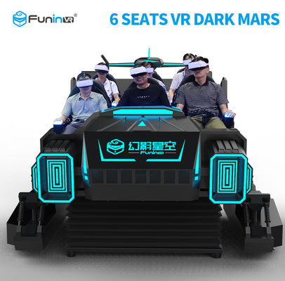 6 Kursi 9D VR Tank Simulator Mars Gelap Untuk Peralatan Hiburan Warna Hitam