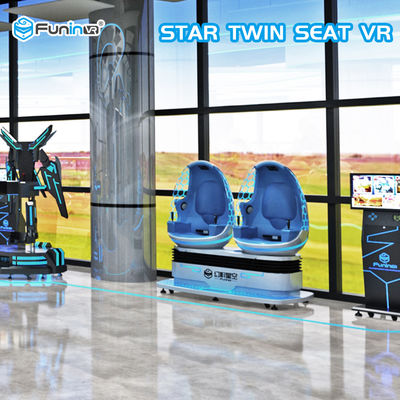 Biru + Putih 9D Virtual Reality Cinema Egg Untuk Shopping Mall Garansi 1 Tahun