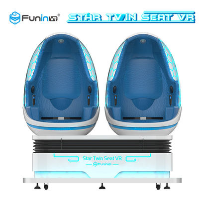 360 Rotasi Virtual Reality Simulator Two Seats VR Egg Cinema Untuk Taman Hiburan