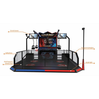 2 Pemain 9D VR Shooting Simulator Dengan Headset Vive HTC Untuk Usia Menengah