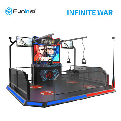 2 Pemain 9D VR Shooting Simulator Dengan Headset Vive HTC Untuk Usia Menengah