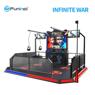 2 Pemain 9D VR Shooting Simulator Dengan Headset Vive HTC Untuk Usia Menengah