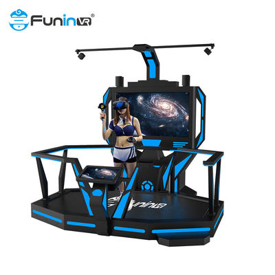 Stasiun Interaktivitas Top 9D Virtual Reality Beat Game Machine Biru Dengan Hitam