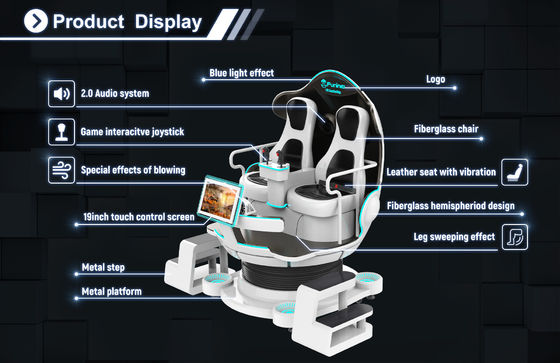 Virtual Reality VR 9D Cinema Harga Pabrik 9d vr kacamata 3d 2 Kursi 200kg VR Amusement Game 9d simulador cinema