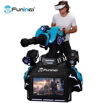 Jual panas gatling gun shooting arcade game machine virtual reality 9d VR walker shooting platform berdiri 9d vr