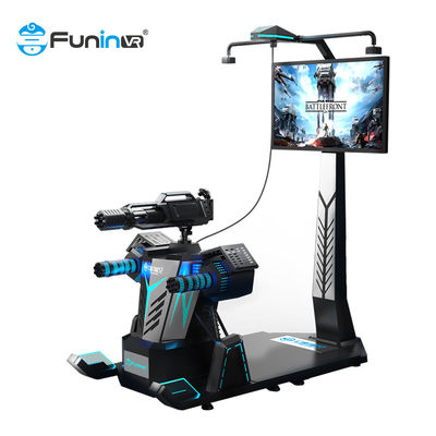 Jual panas gatling gun shooting arcade game machine virtual reality 9d VR walker shooting platform berdiri 9d vr