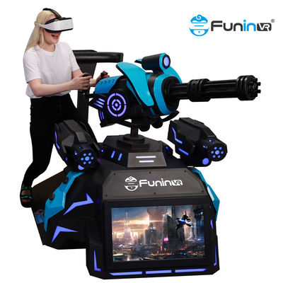 Jual panas gatling gun shooting arcade game machine virtual reality 9d VR walker shooting platform berdiri 9d vr