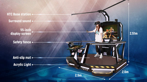 1 stasiun nteraktivitas pembayar 9D Virtual Reality Beat Game Machine Nilai beban 200kg Pusat Perbelanjaan Acara