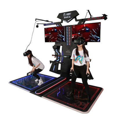 2 Pemain Mesin Game VR 9D Virtual Reality Gun Shooting Arcade