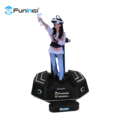 Penembakan Taman Hiburan Interaktif Vr Standing Platform 9D Virtual Reality Treadmill