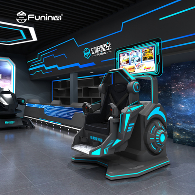 Multiplayer Adventure Park 9D VR Simulator dengan VR Headset Metal Platform AC220V Power