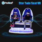 Biru + Putih 9D VR Simulator 2 Kursi Dengan Kacamata 3D Deepoon E3