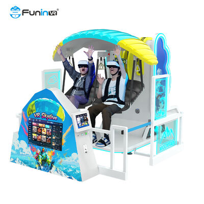 Virtual Reality Flight Simulator Taman Hiburan Rides Double Seats VR Flying Game Machine