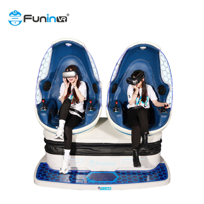 Mesin 9d VR 3d headset kacamata 2 kursi biru 9d cinema virtual reality simulator vr games untuk dijual